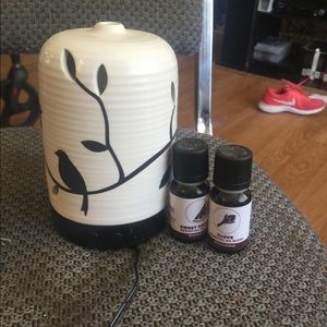 White defuser and essential oils